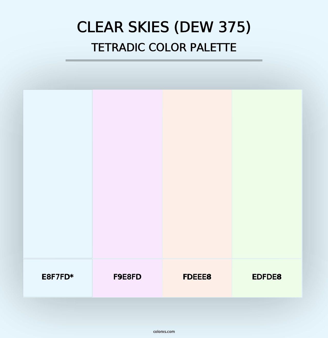 Clear Skies (DEW 375) - Tetradic Color Palette