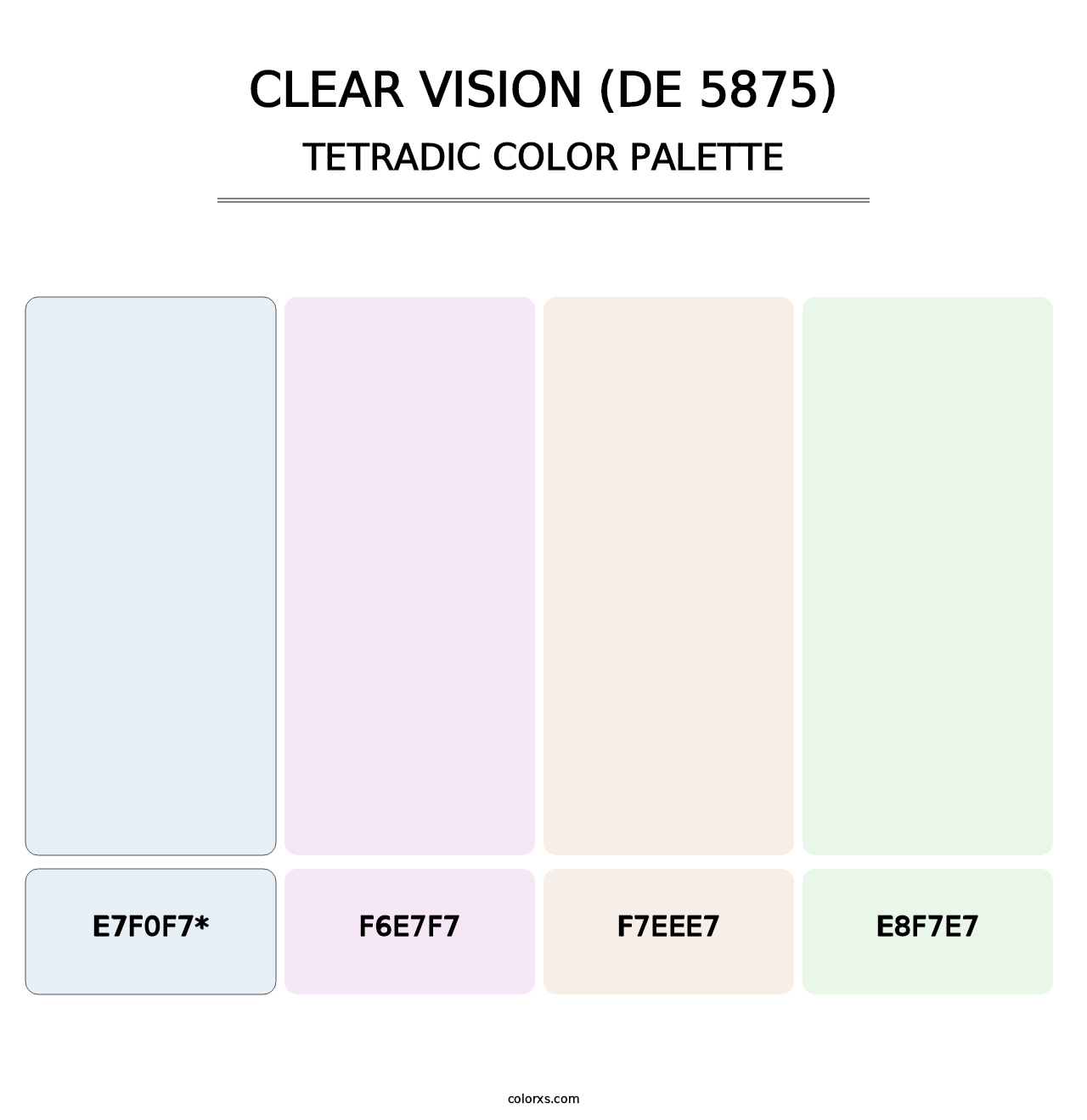 Clear Vision (DE 5875) - Tetradic Color Palette