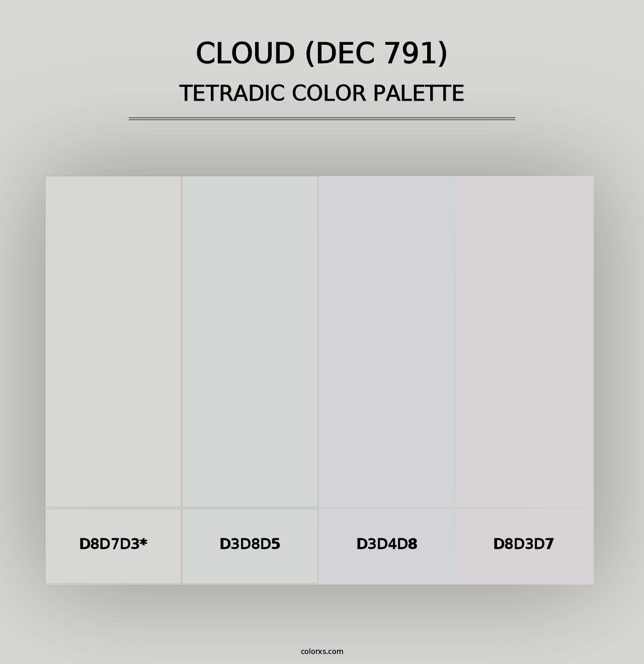 Cloud (DEC 791) - Tetradic Color Palette