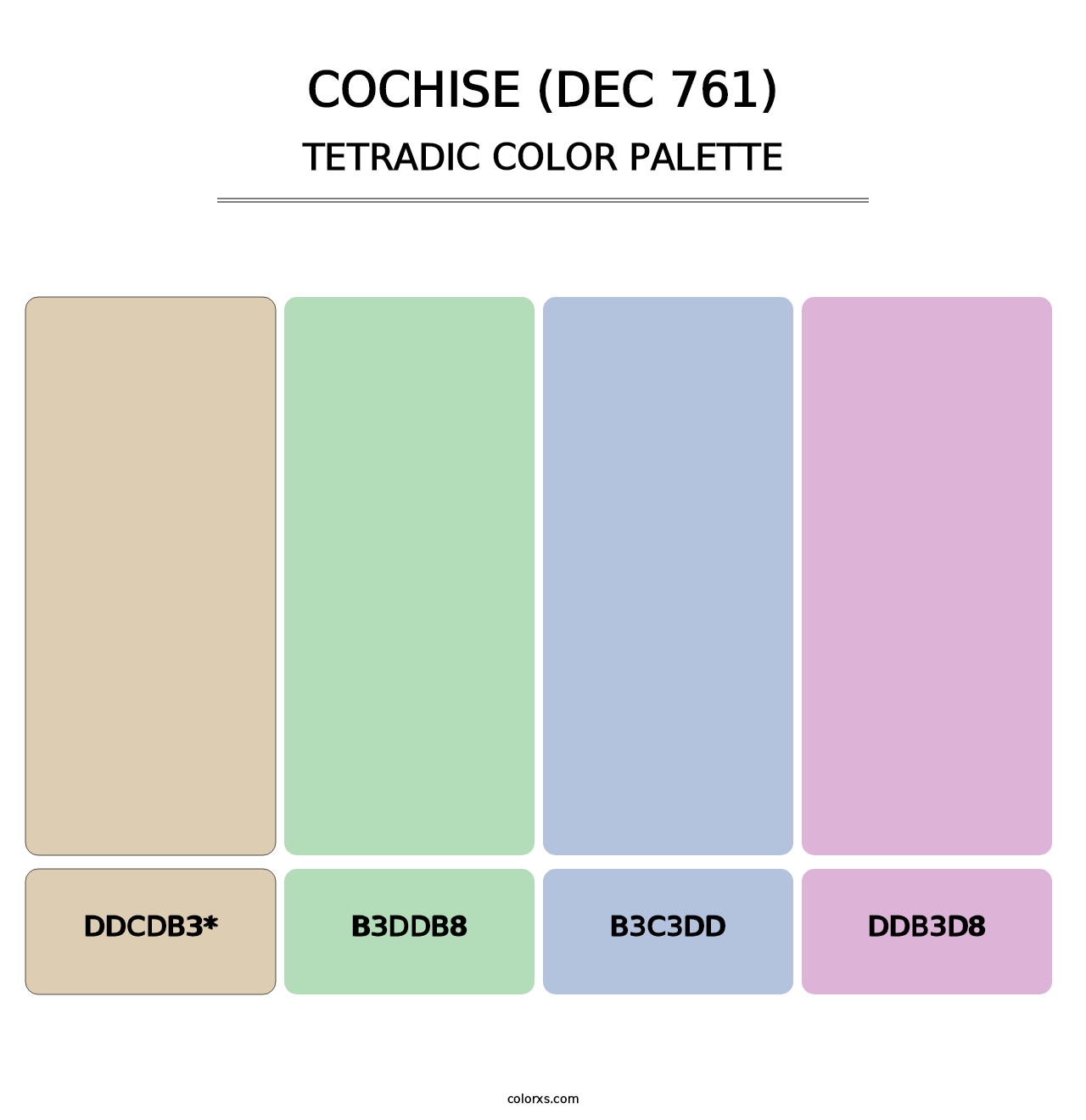 Cochise (DEC 761) - Tetradic Color Palette