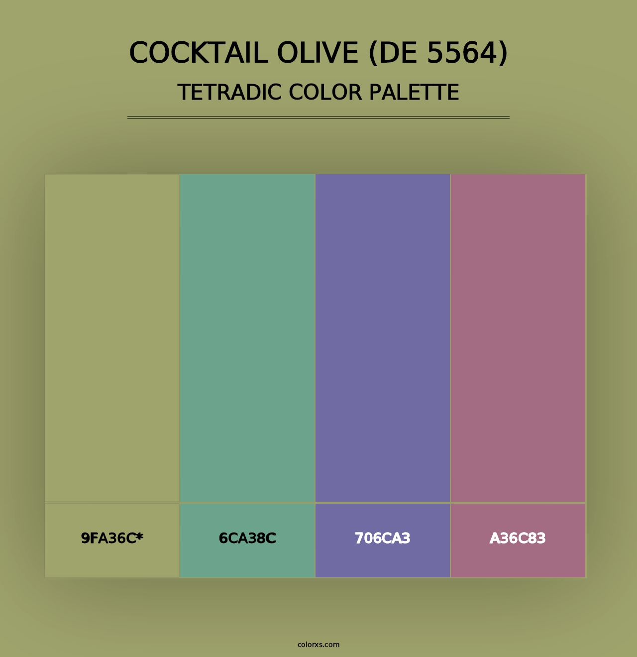 Cocktail Olive (DE 5564) - Tetradic Color Palette