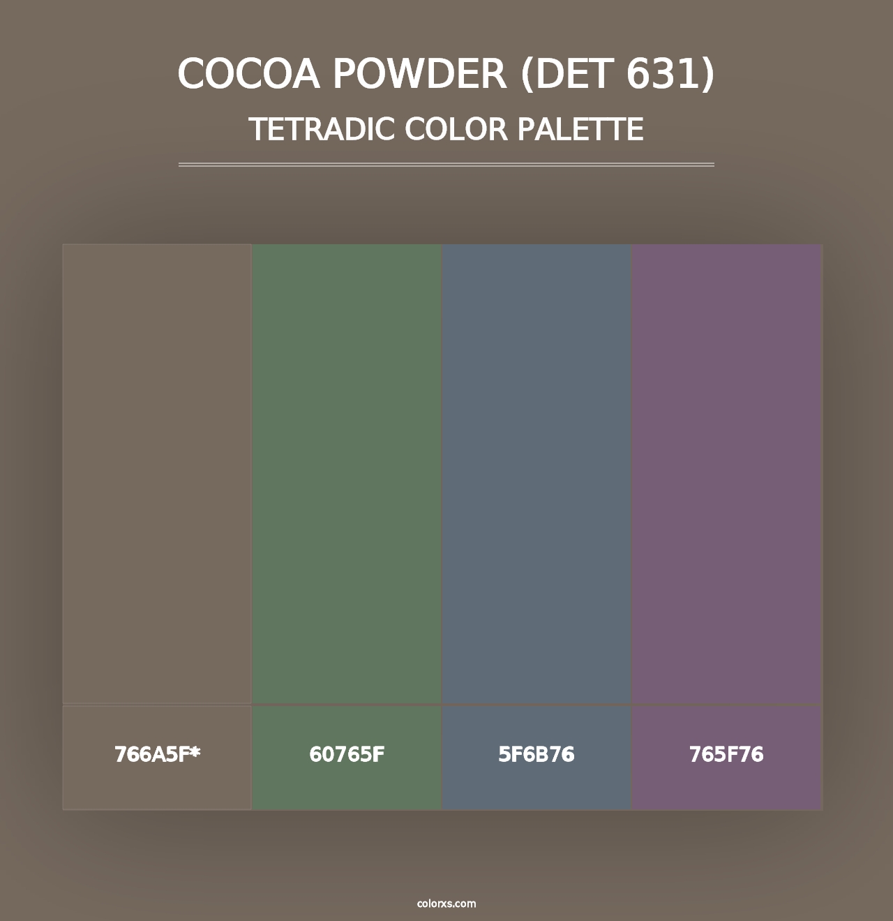 Cocoa Powder (DET 631) - Tetradic Color Palette