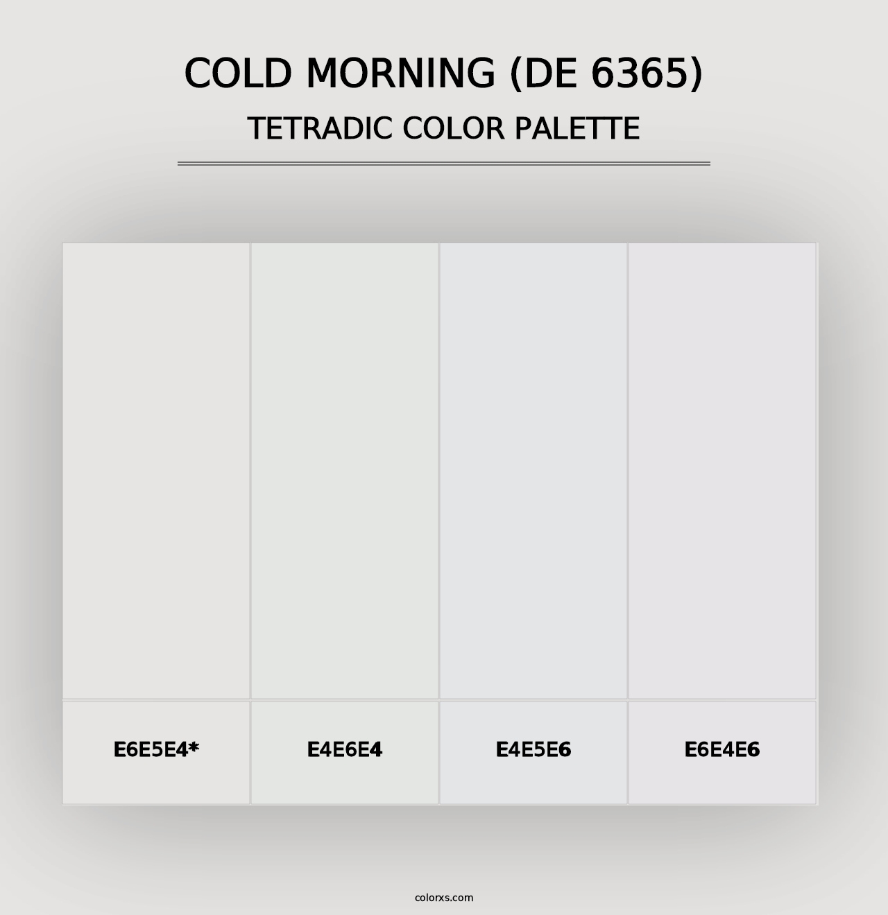 Cold Morning (DE 6365) - Tetradic Color Palette