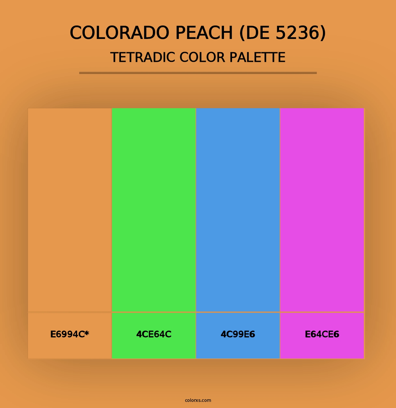 Colorado Peach (DE 5236) - Tetradic Color Palette