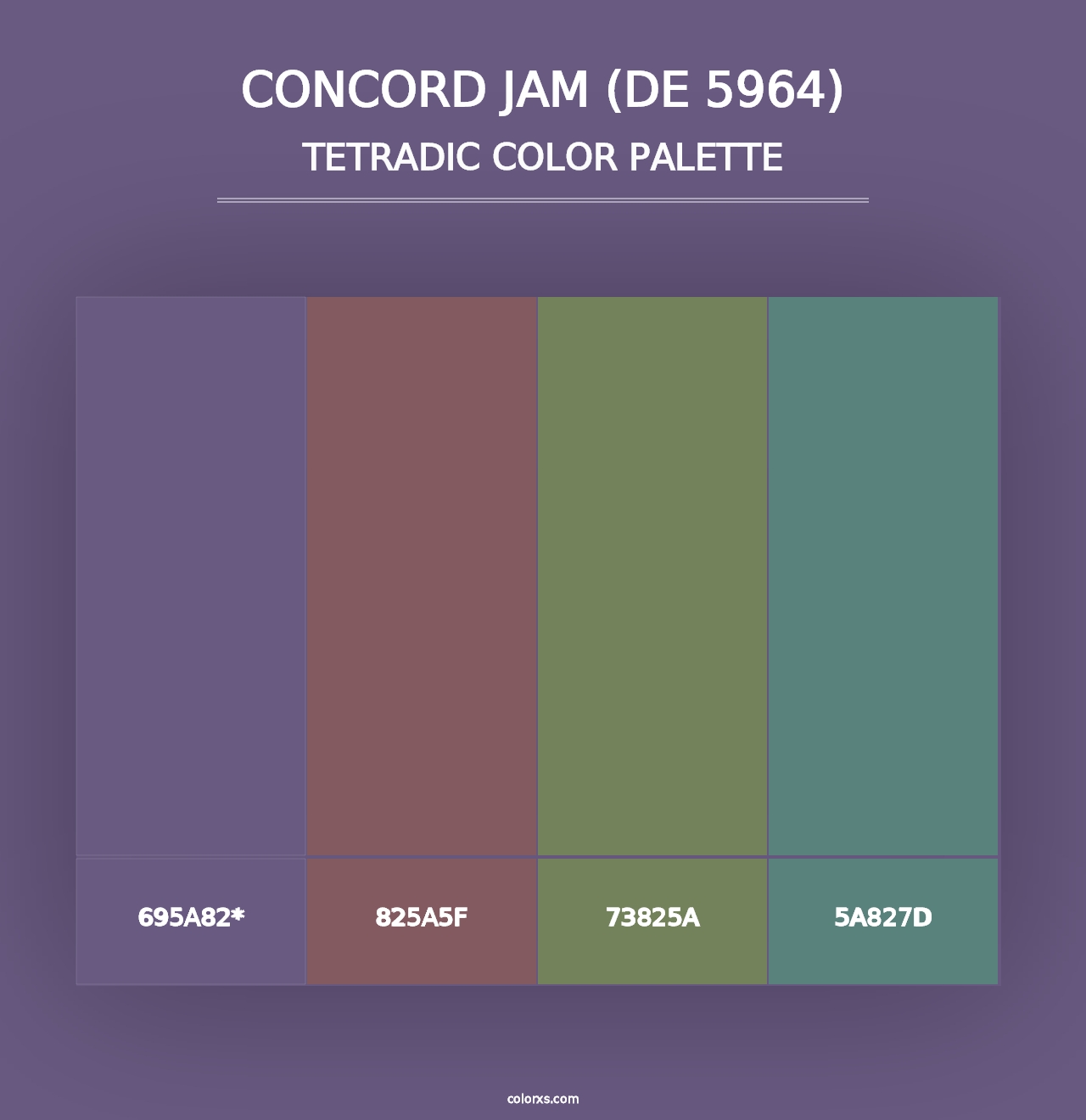 Concord Jam (DE 5964) - Tetradic Color Palette