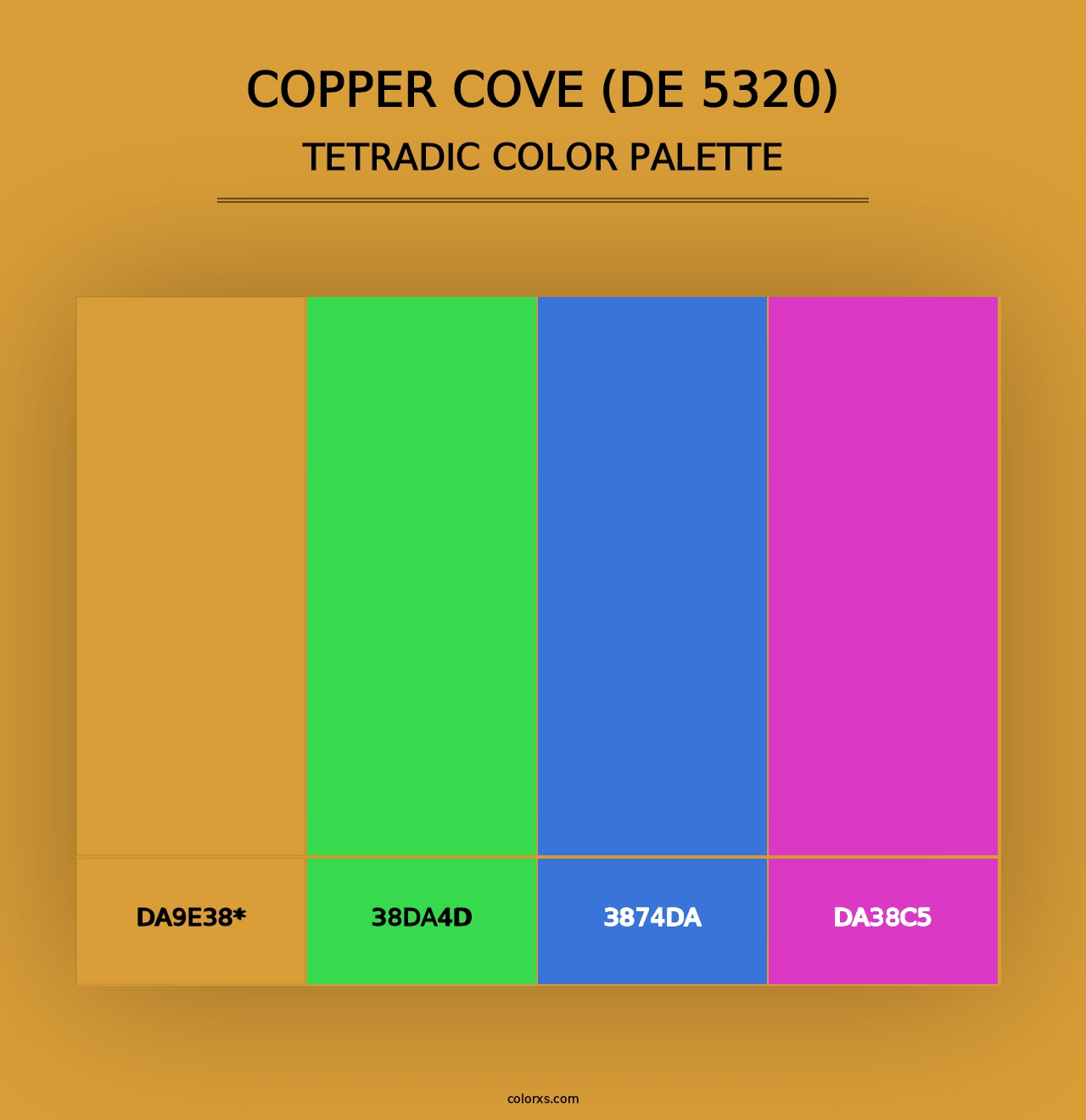 Copper Cove (DE 5320) - Tetradic Color Palette