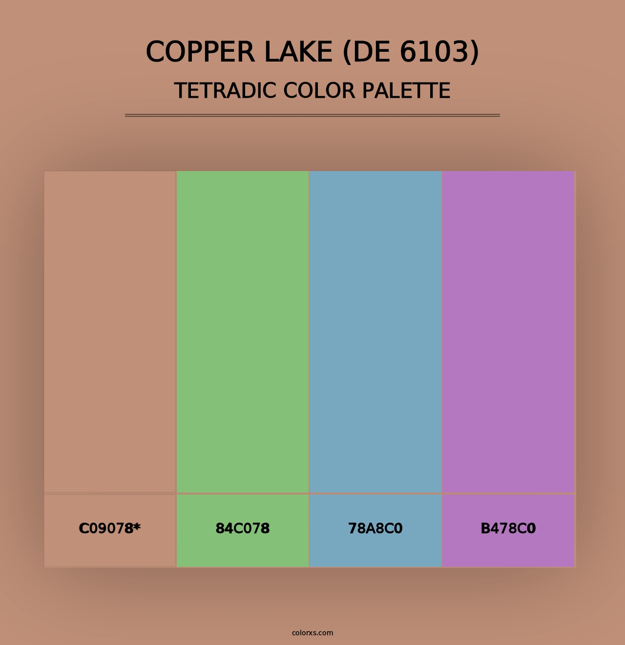 Copper Lake (DE 6103) - Tetradic Color Palette