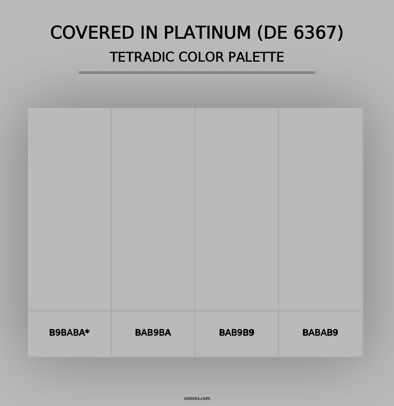 Covered in Platinum (DE 6367) - Tetradic Color Palette