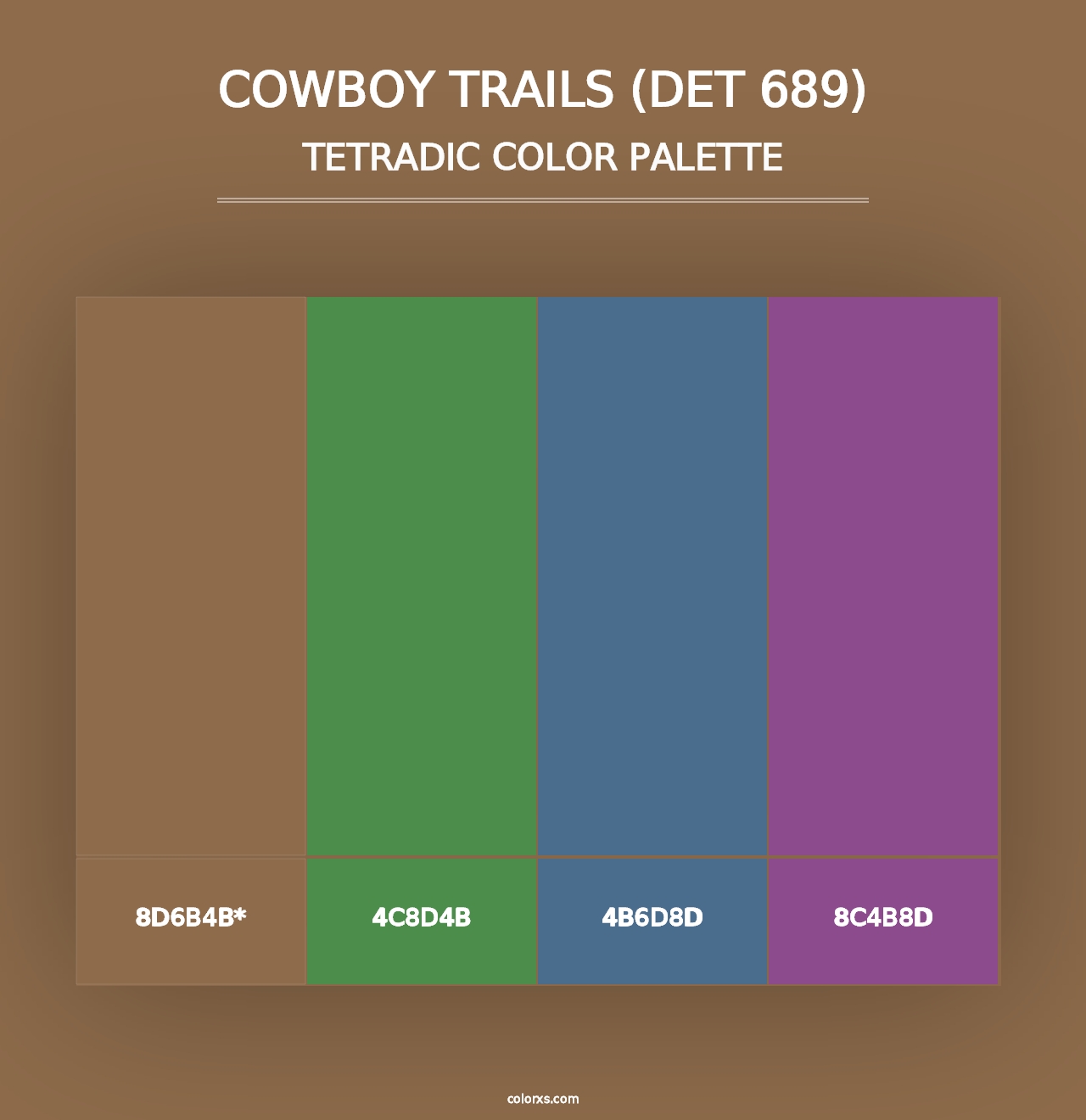 Cowboy Trails (DET 689) - Tetradic Color Palette