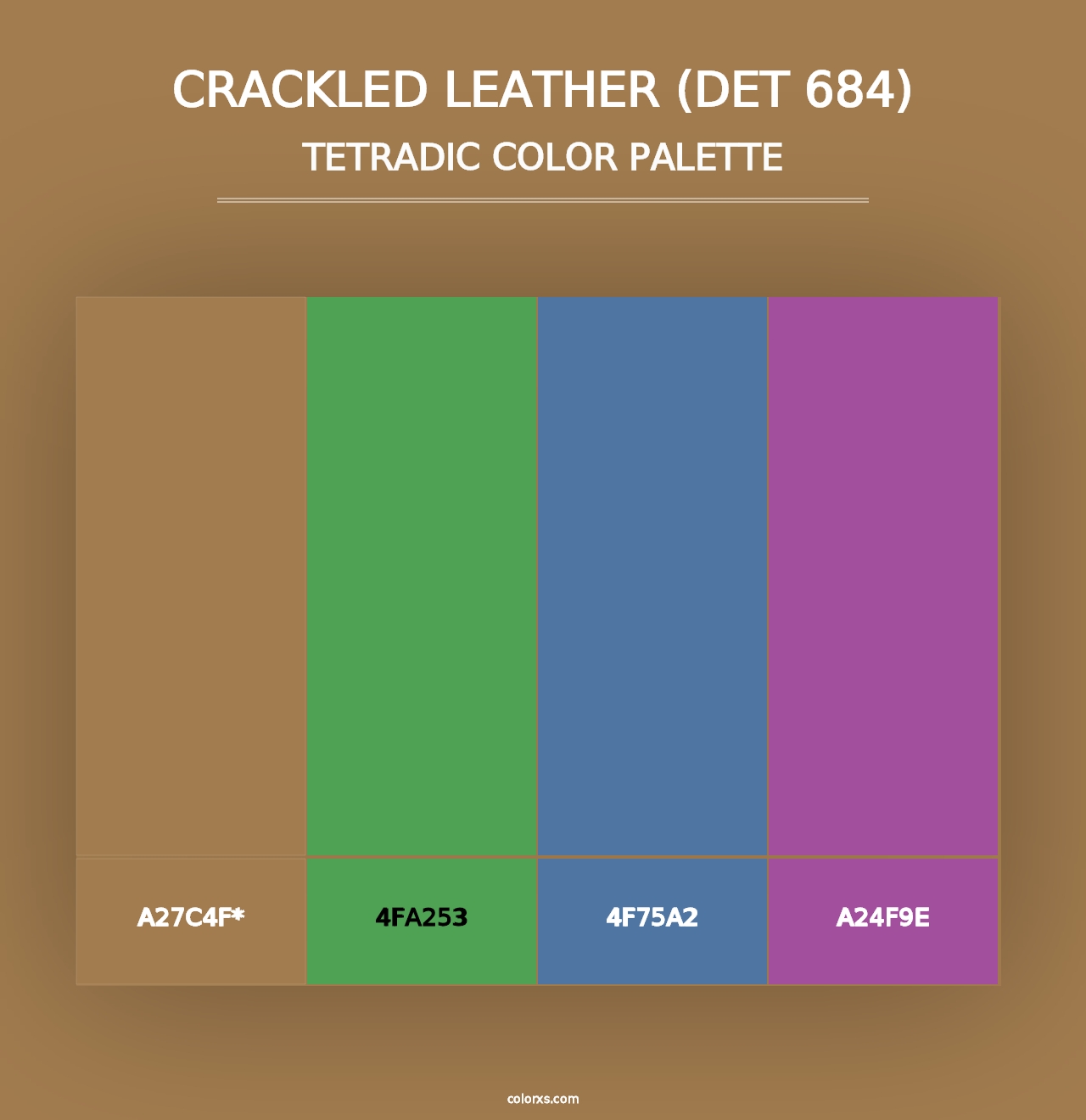 Crackled Leather (DET 684) - Tetradic Color Palette