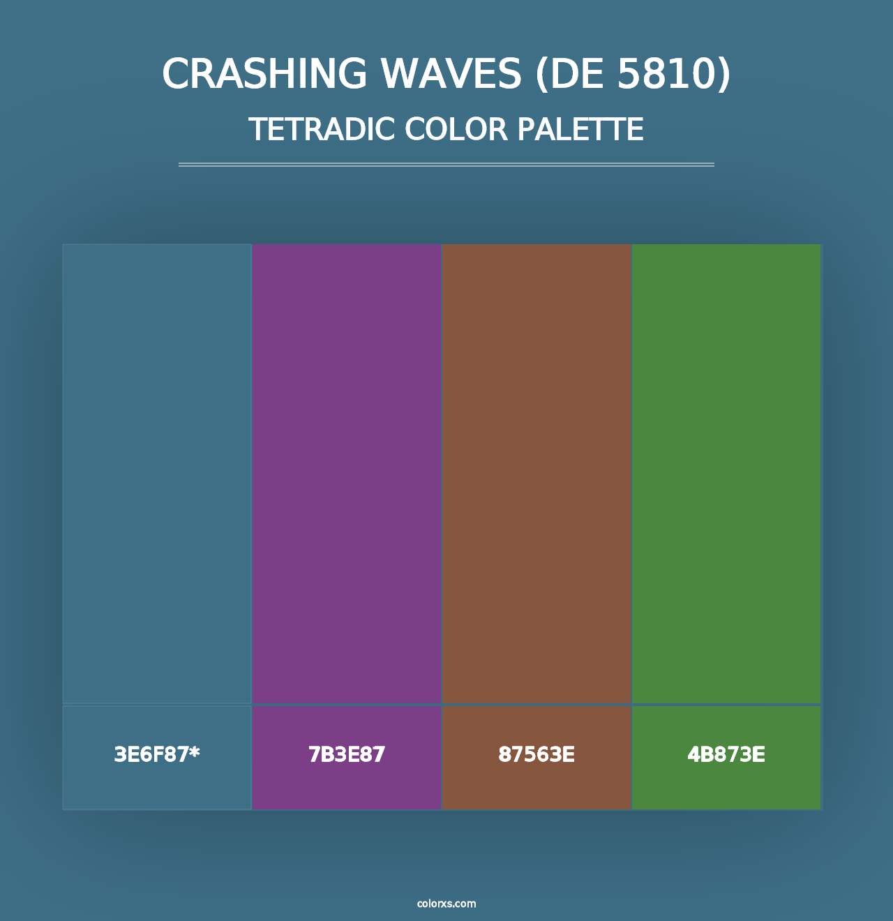 Crashing Waves (DE 5810) - Tetradic Color Palette