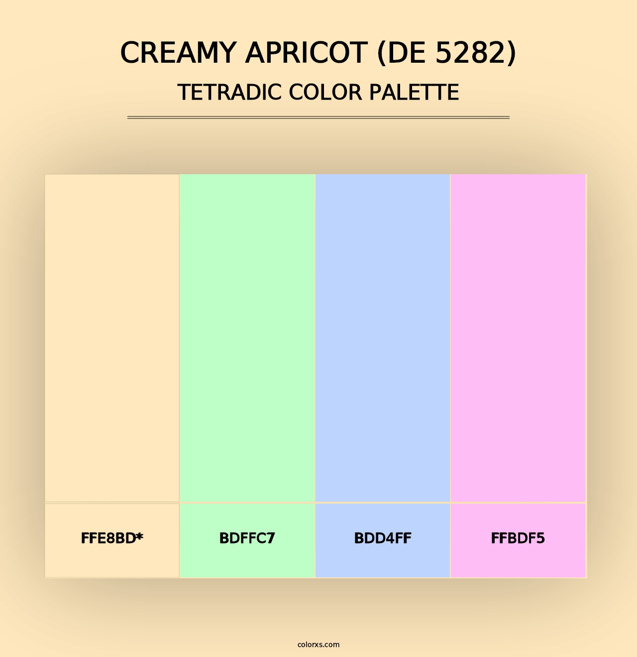 Creamy Apricot (DE 5282) - Tetradic Color Palette