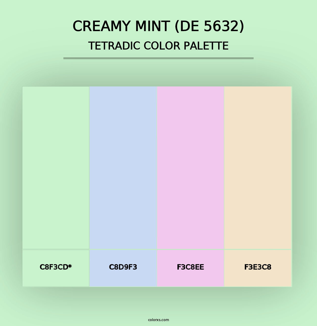 Creamy Mint (DE 5632) - Tetradic Color Palette