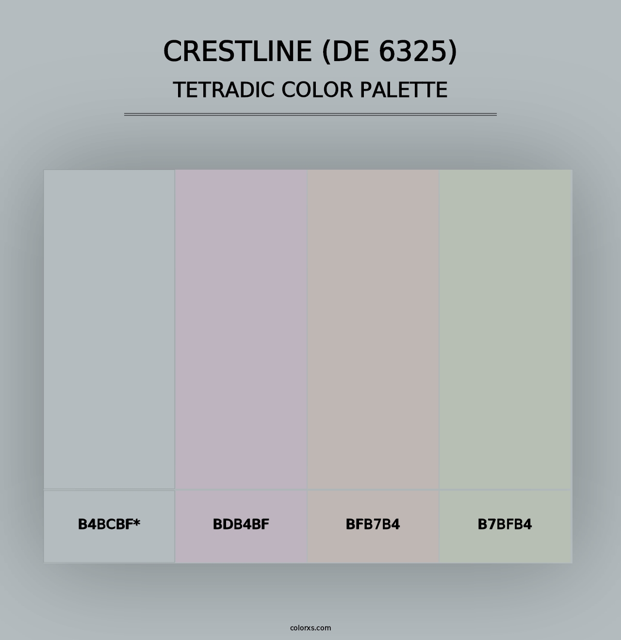 Crestline (DE 6325) - Tetradic Color Palette