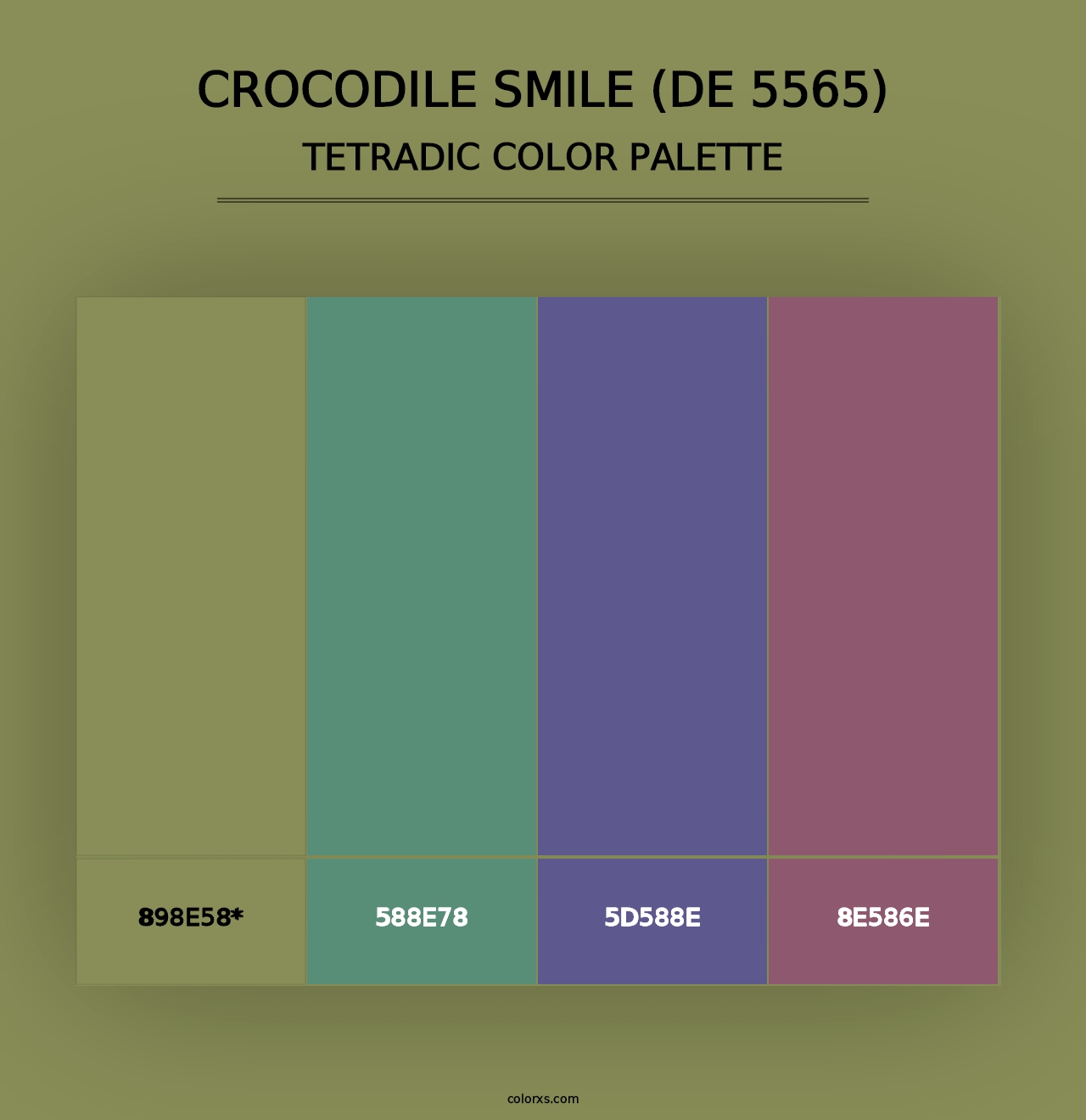 Crocodile Smile (DE 5565) - Tetradic Color Palette