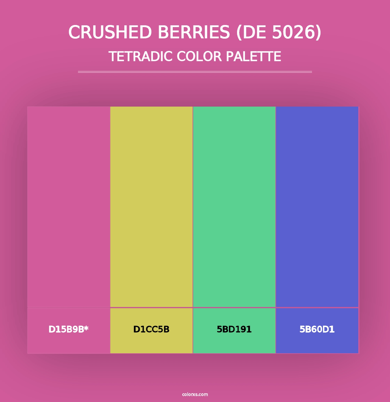 Crushed Berries (DE 5026) - Tetradic Color Palette