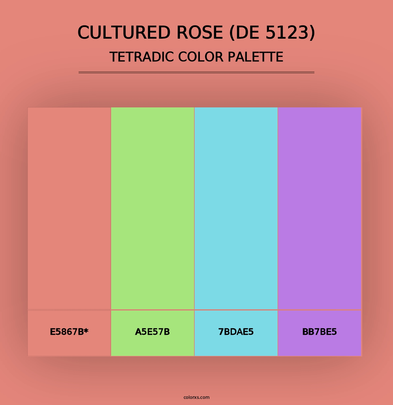 Cultured Rose (DE 5123) - Tetradic Color Palette