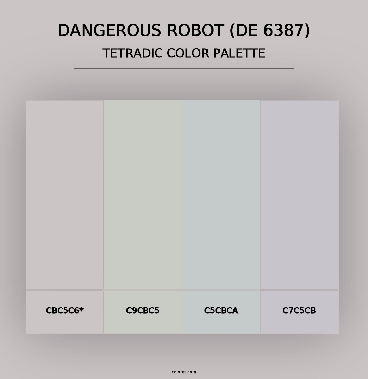 Dangerous Robot (DE 6387) - Tetradic Color Palette