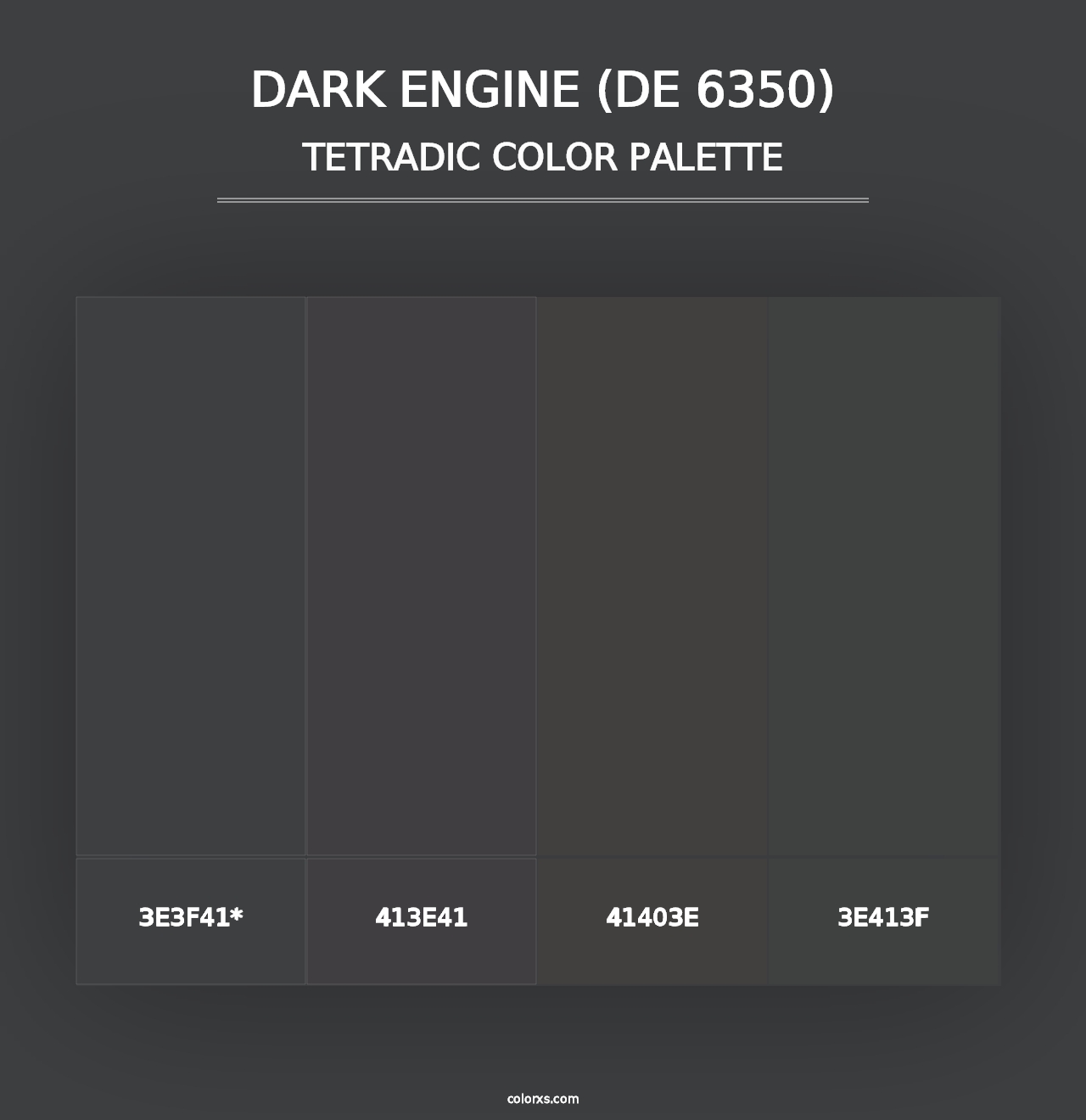 Dark Engine (DE 6350) - Tetradic Color Palette