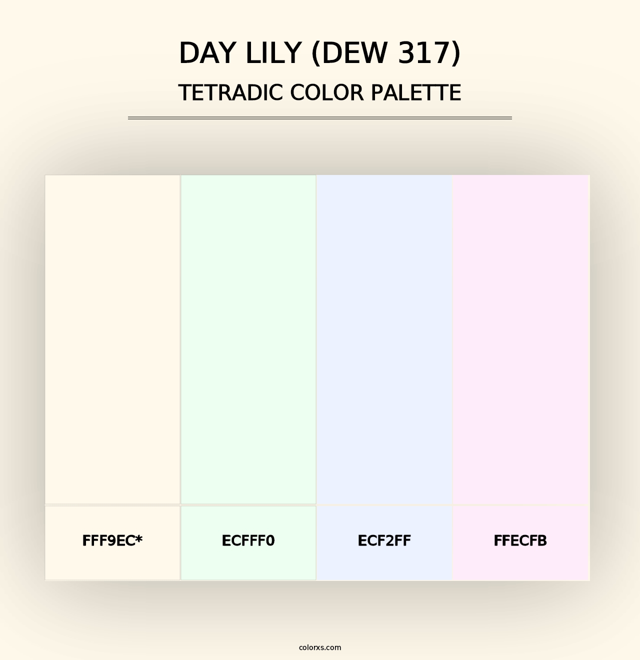 Day Lily (DEW 317) - Tetradic Color Palette