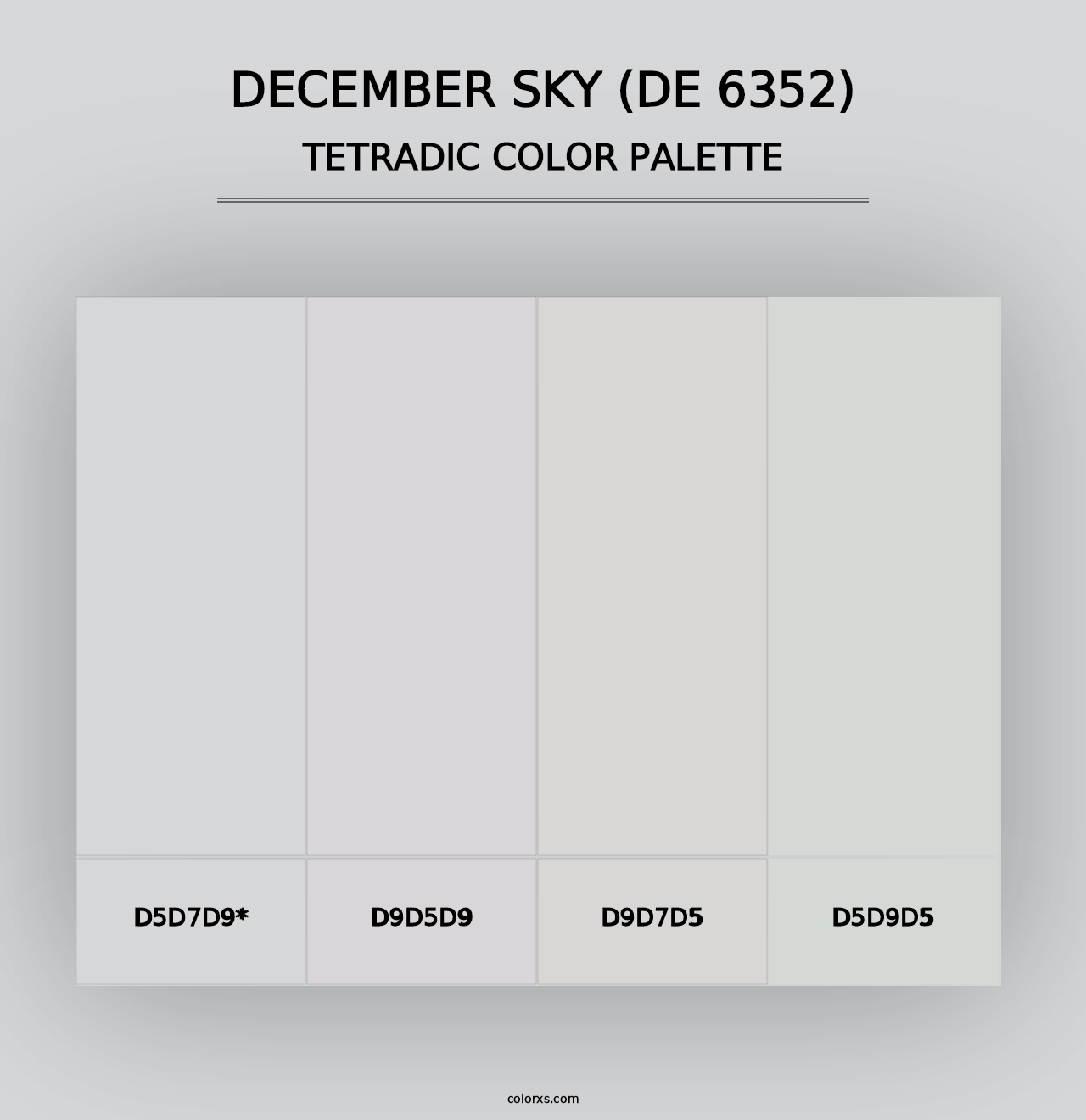 December Sky (DE 6352) - Tetradic Color Palette