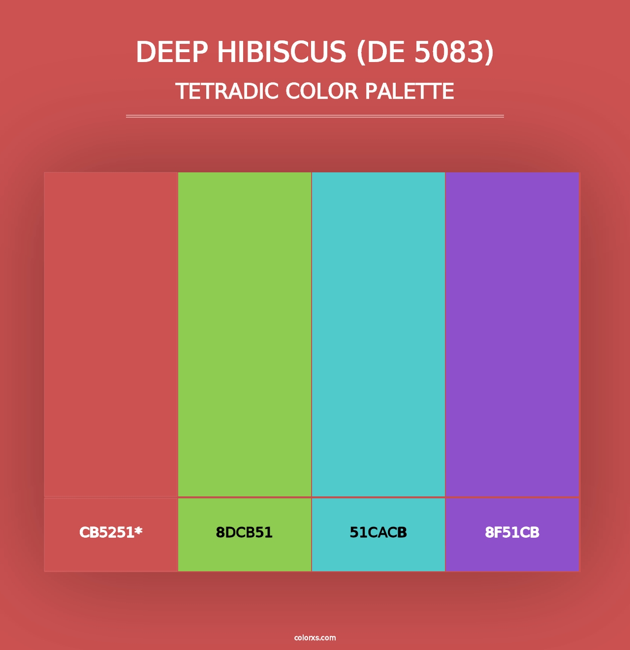 Deep Hibiscus (DE 5083) - Tetradic Color Palette