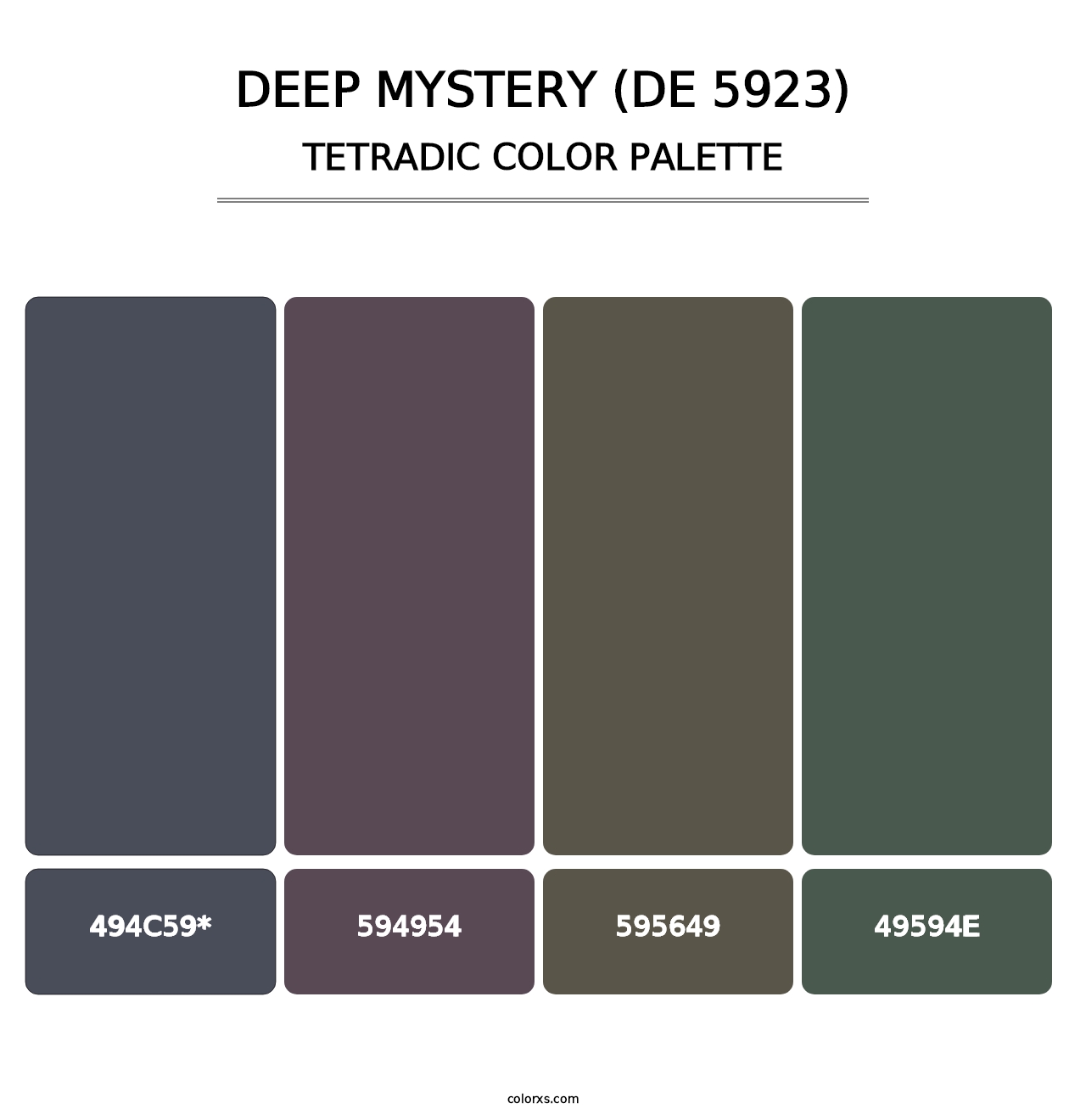 Deep Mystery (DE 5923) - Tetradic Color Palette