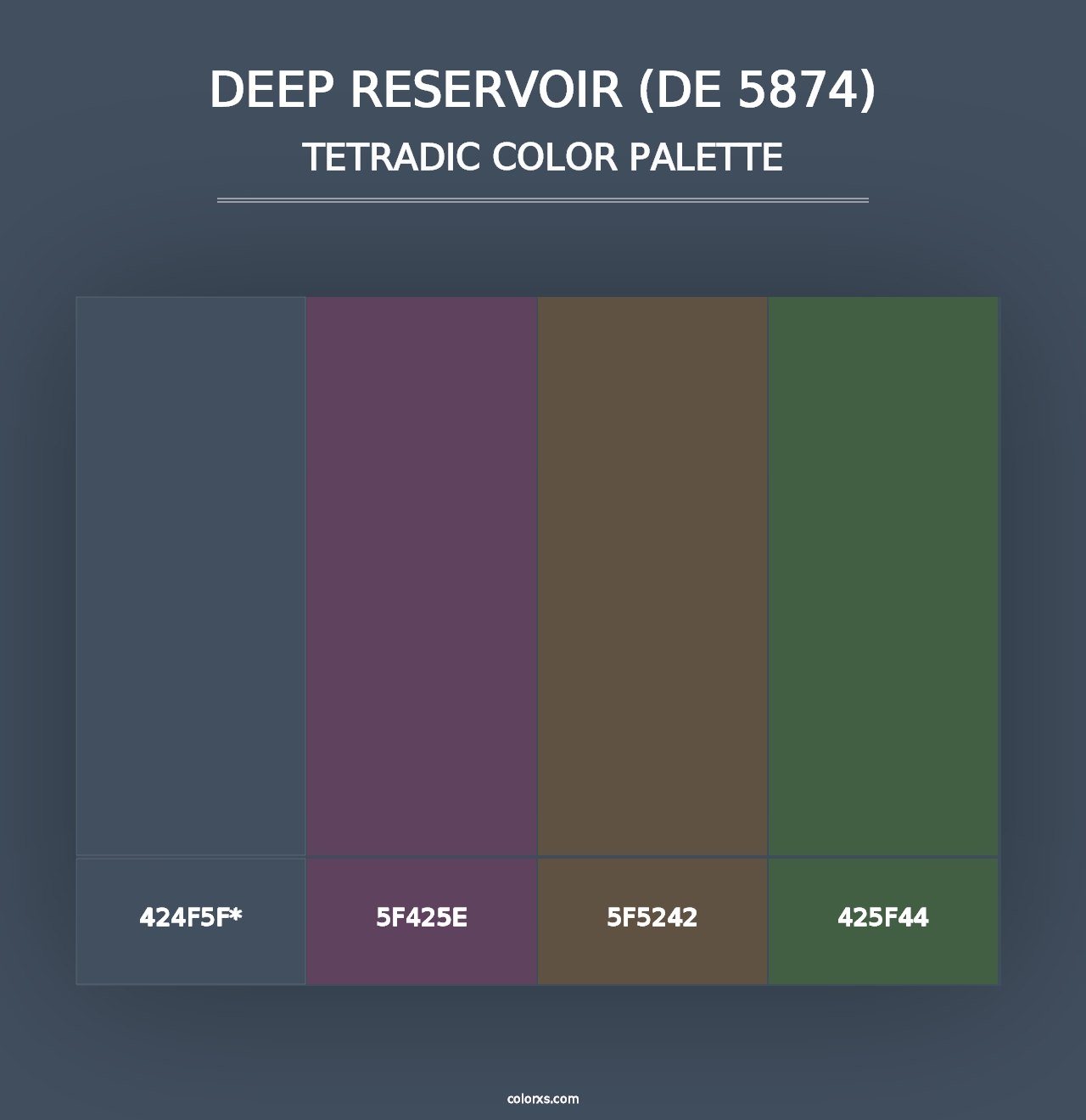 Deep Reservoir (DE 5874) - Tetradic Color Palette