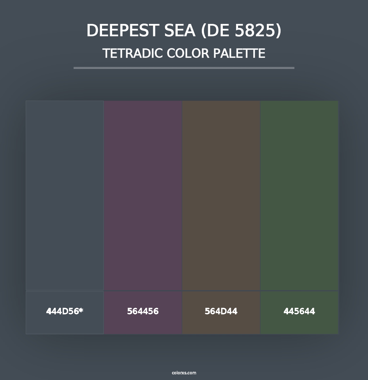 Deepest Sea (DE 5825) - Tetradic Color Palette