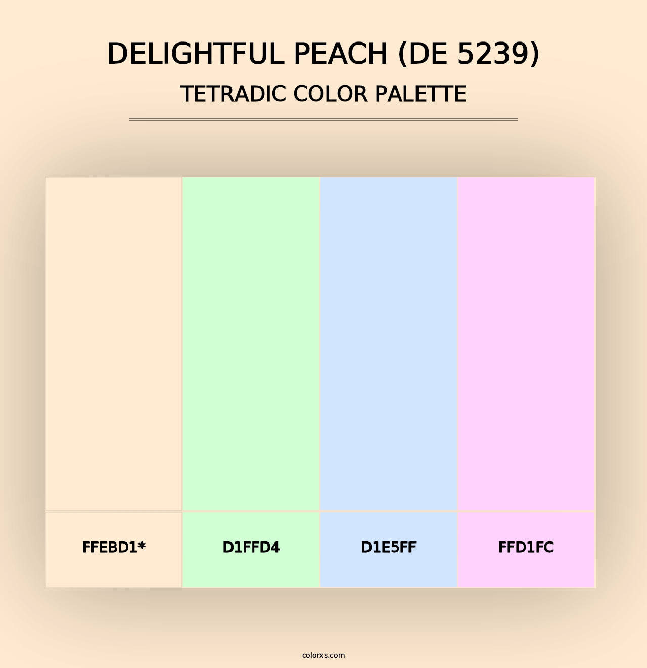 Delightful Peach (DE 5239) - Tetradic Color Palette