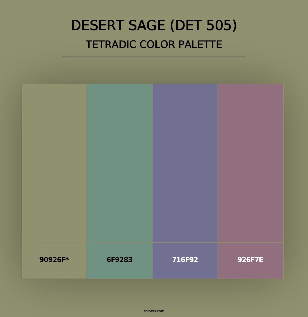 Desert Sage (DET 505) - Tetradic Color Palette