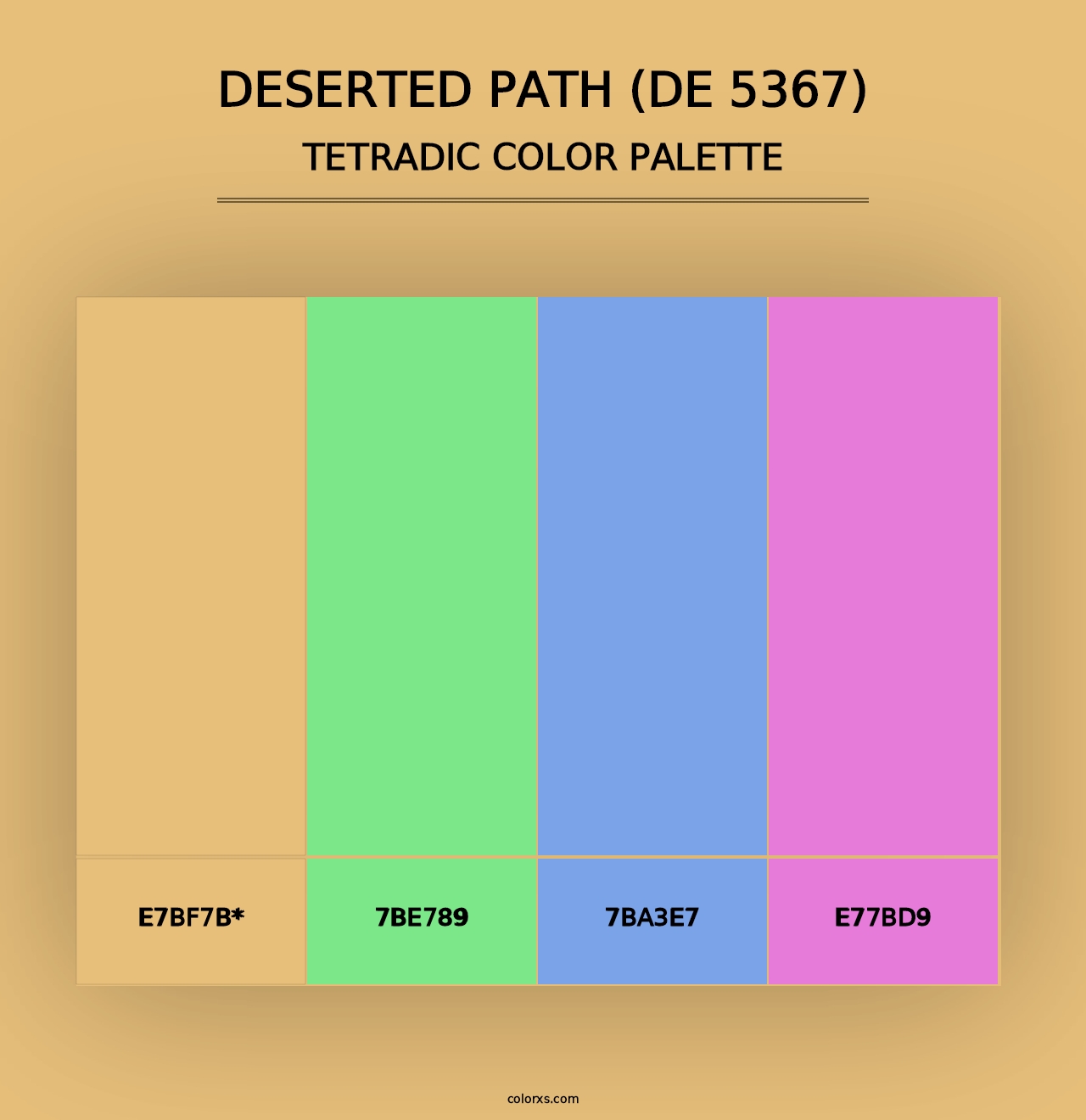 Deserted Path (DE 5367) - Tetradic Color Palette