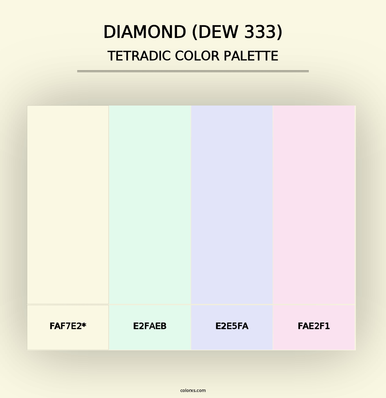 Diamond (DEW 333) - Tetradic Color Palette