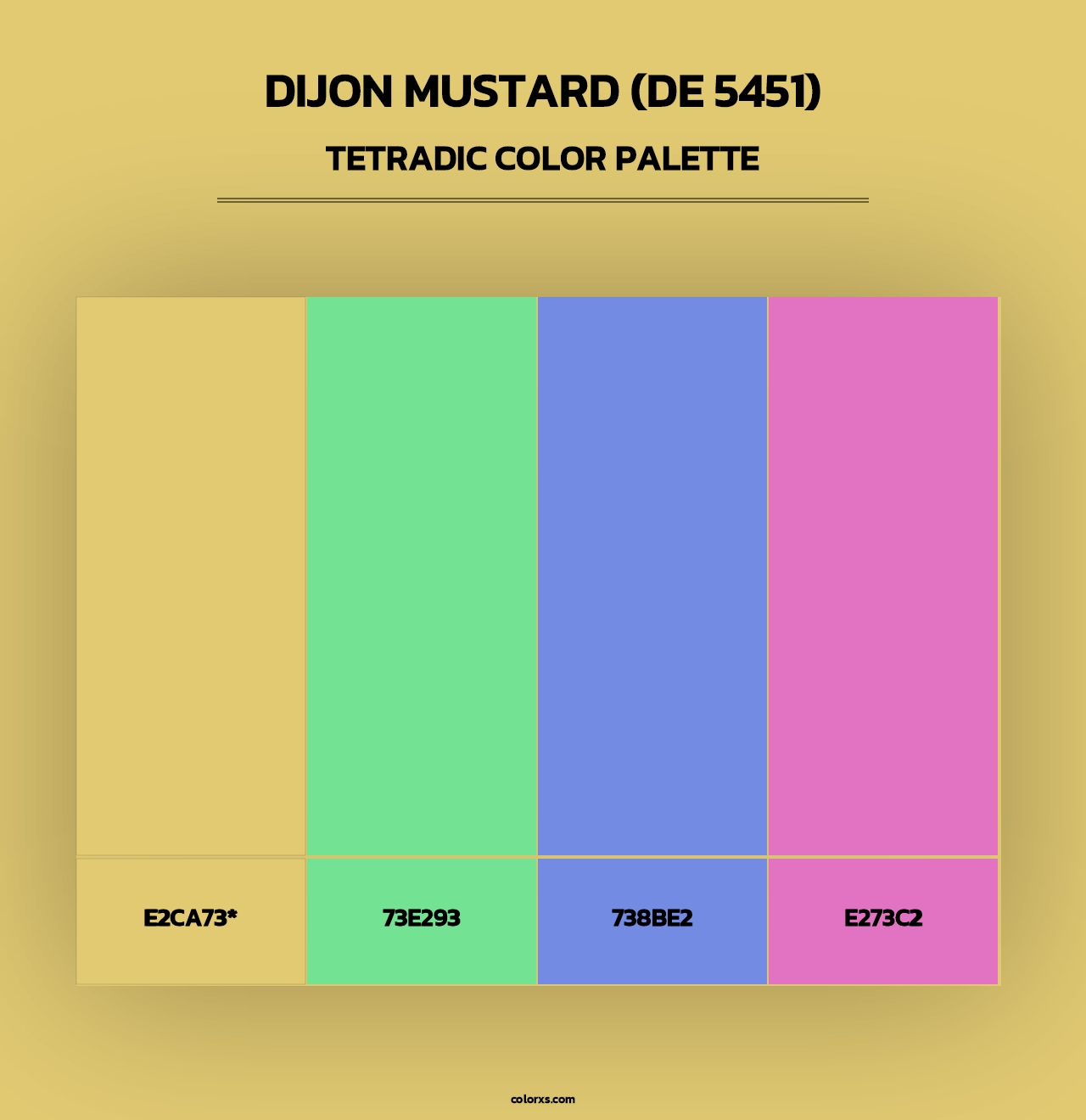 Dijon Mustard (DE 5451) - Tetradic Color Palette