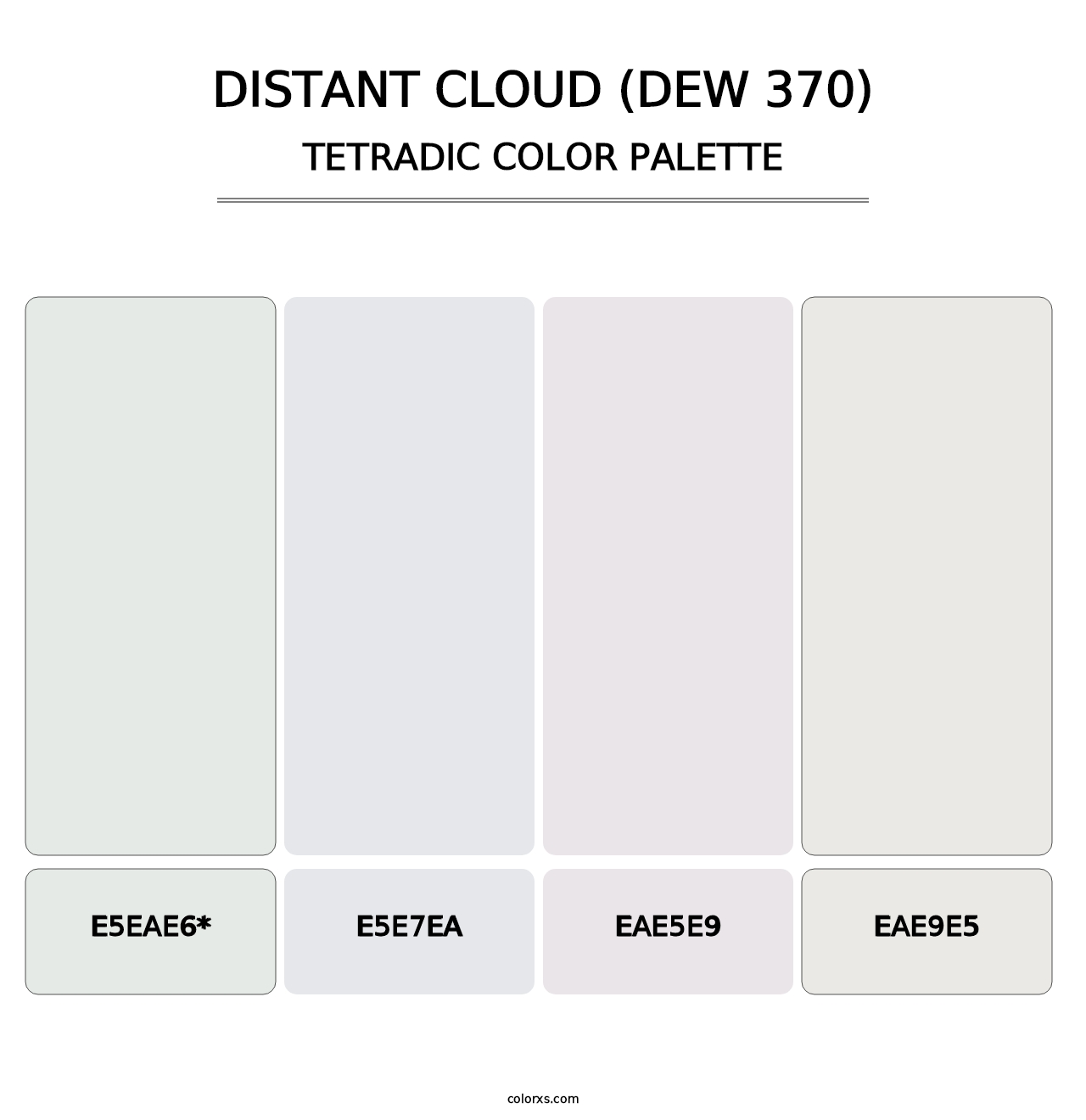 Distant Cloud (DEW 370) - Tetradic Color Palette