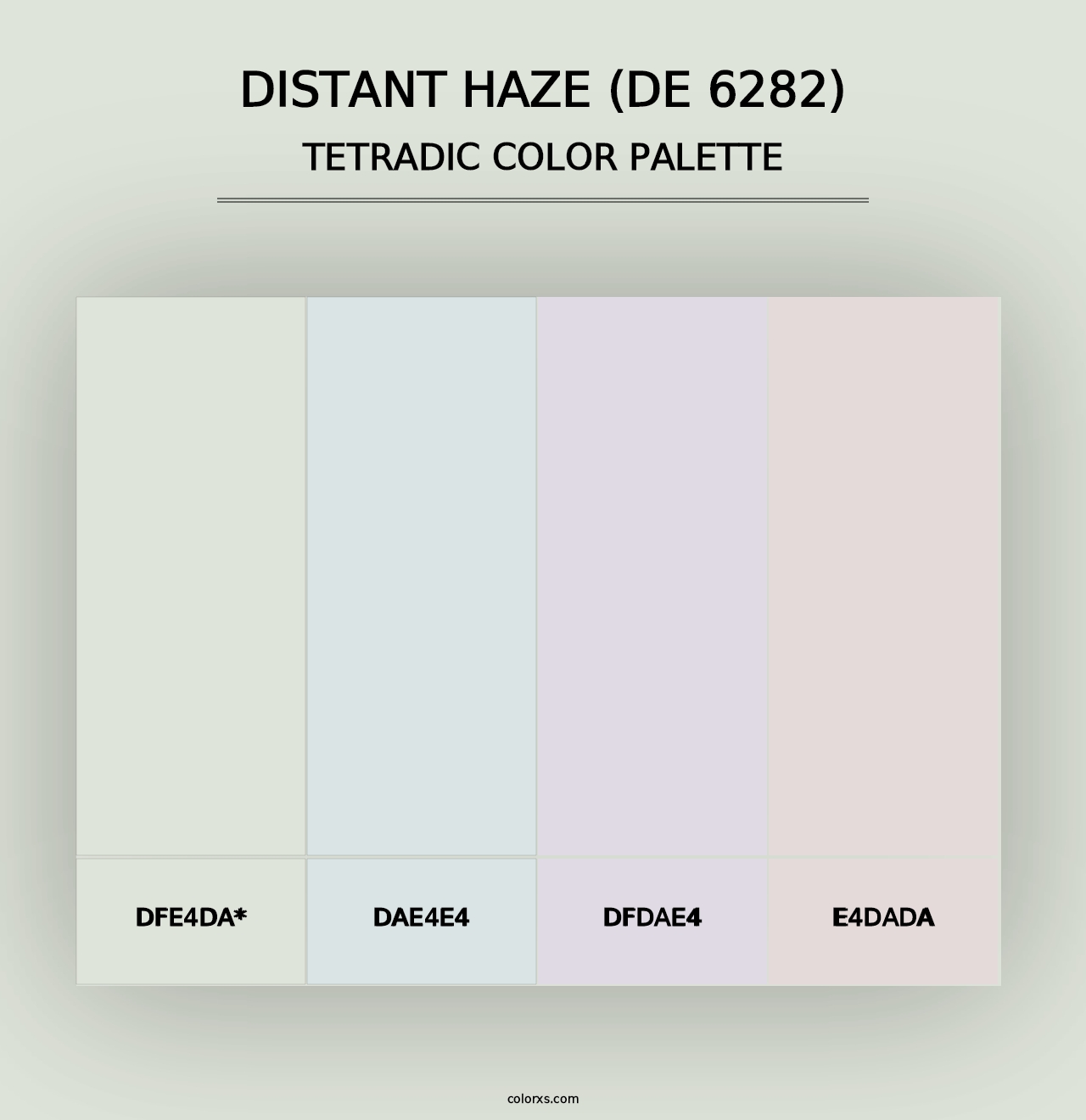 Distant Haze (DE 6282) - Tetradic Color Palette