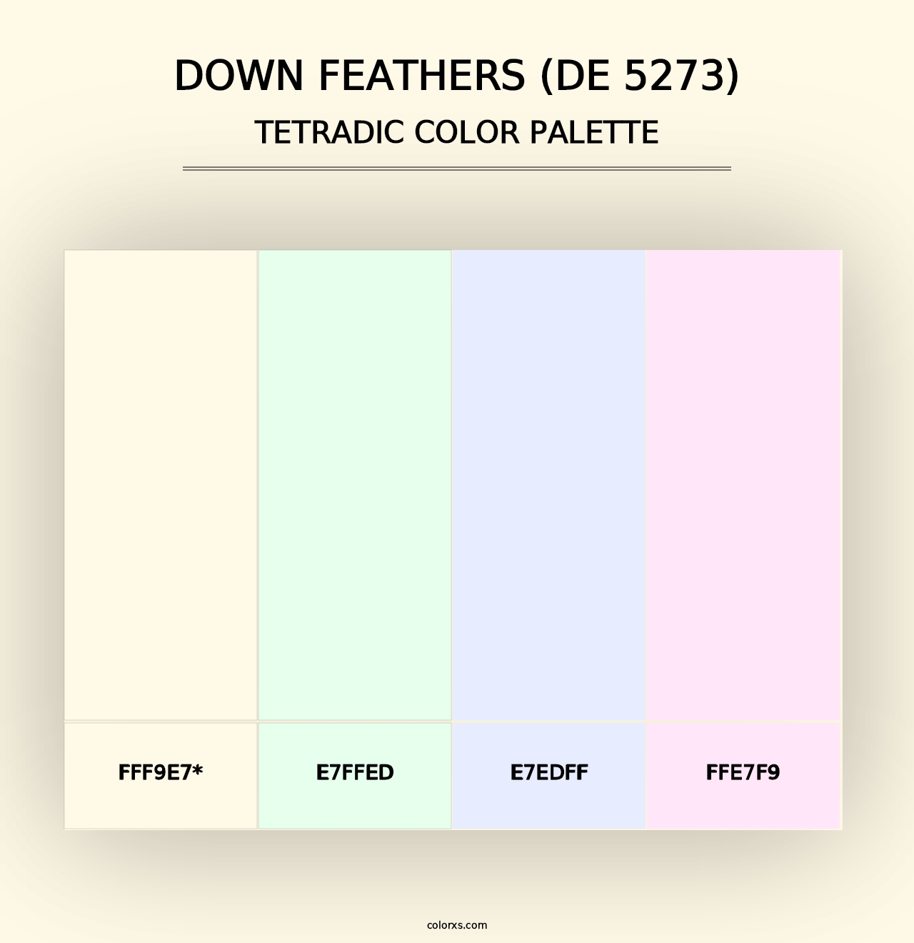 Down Feathers (DE 5273) - Tetradic Color Palette