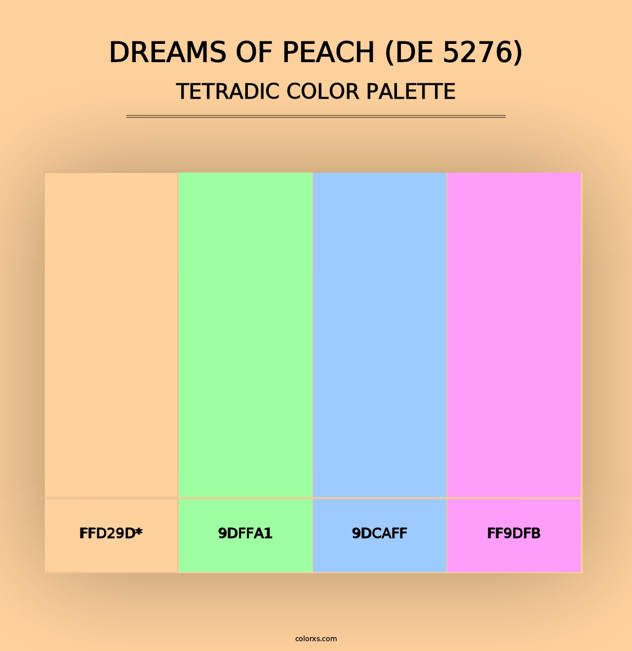 Dreams of Peach (DE 5276) - Tetradic Color Palette