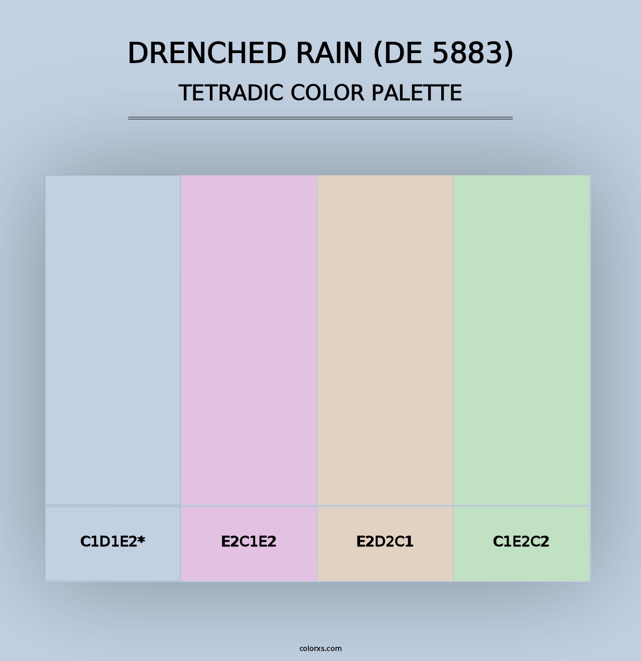 Drenched Rain (DE 5883) - Tetradic Color Palette