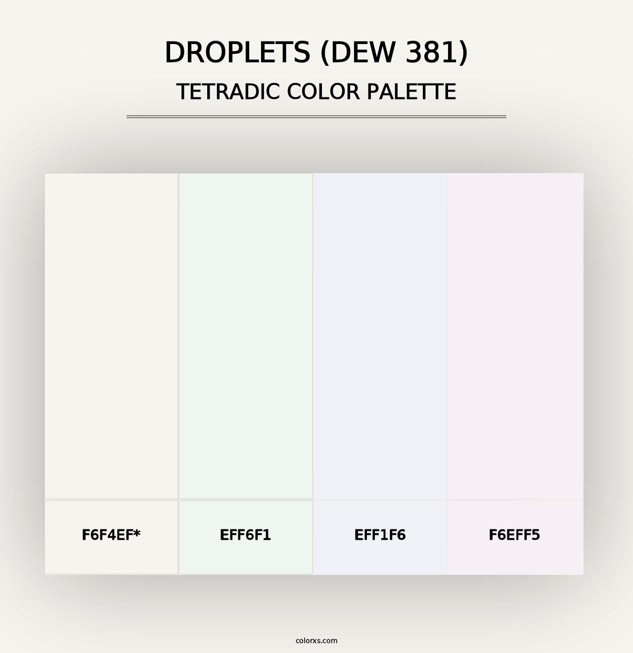 Droplets (DEW 381) - Tetradic Color Palette