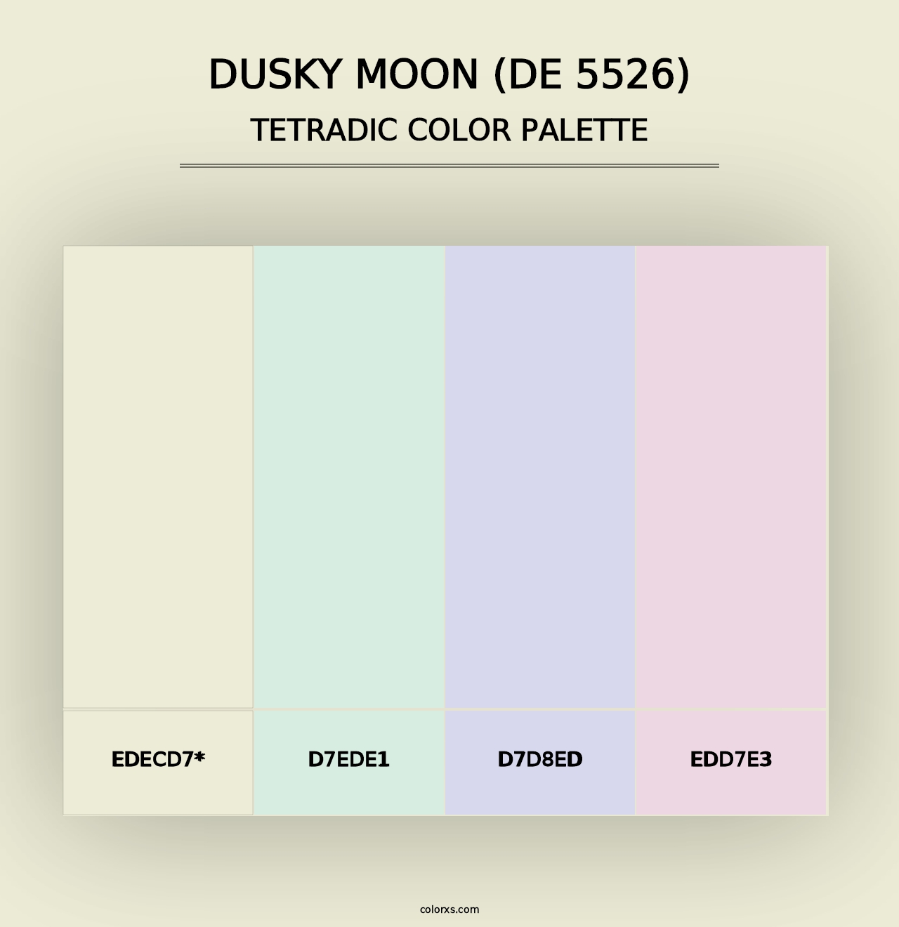 Dusky Moon (DE 5526) - Tetradic Color Palette