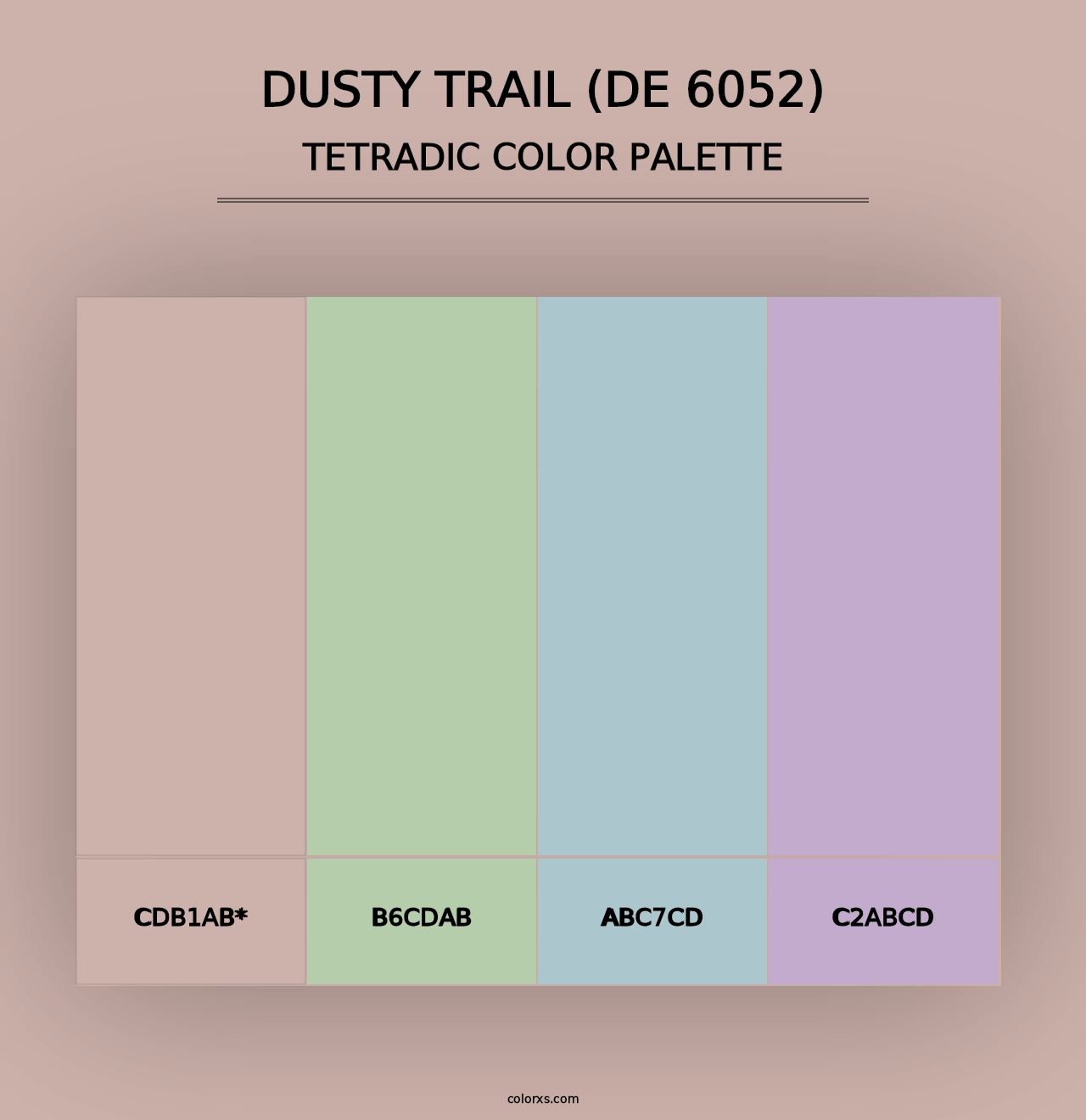 Dusty Trail (DE 6052) - Tetradic Color Palette