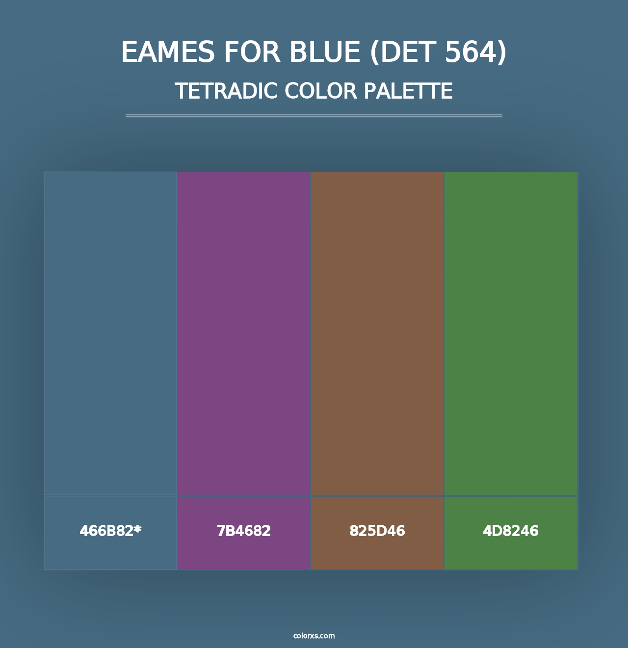 Eames for Blue (DET 564) - Tetradic Color Palette