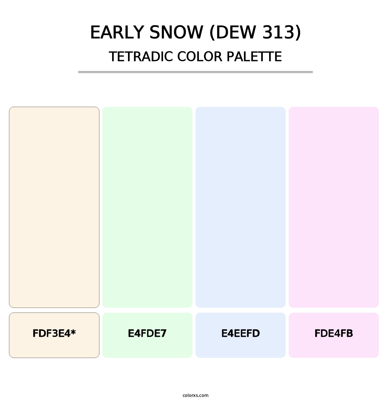 Early Snow (DEW 313) - Tetradic Color Palette