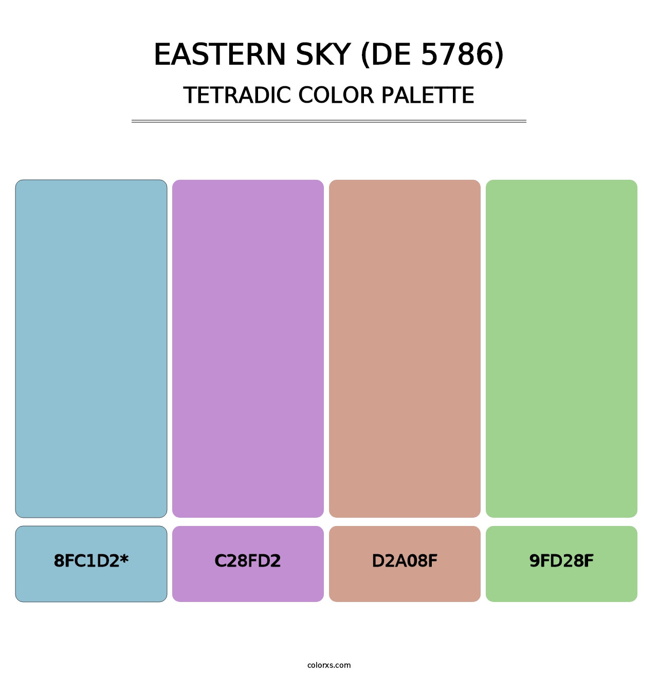 Eastern Sky (DE 5786) - Tetradic Color Palette