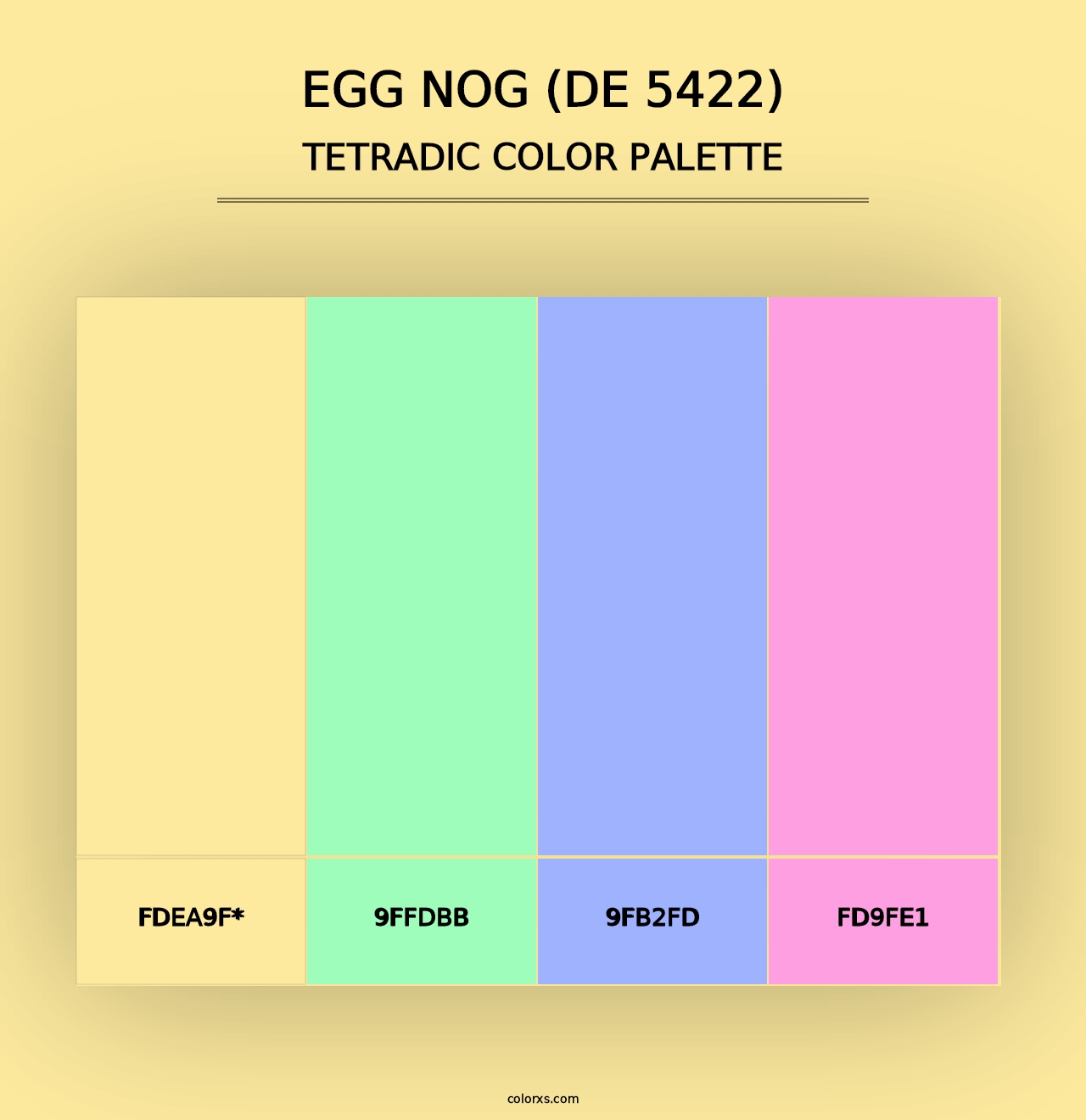 Egg Nog (DE 5422) - Tetradic Color Palette