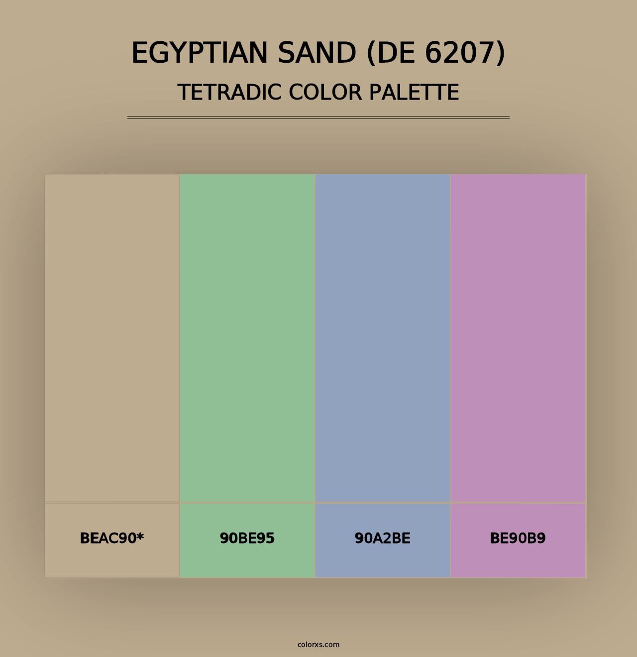 Egyptian Sand (DE 6207) - Tetradic Color Palette