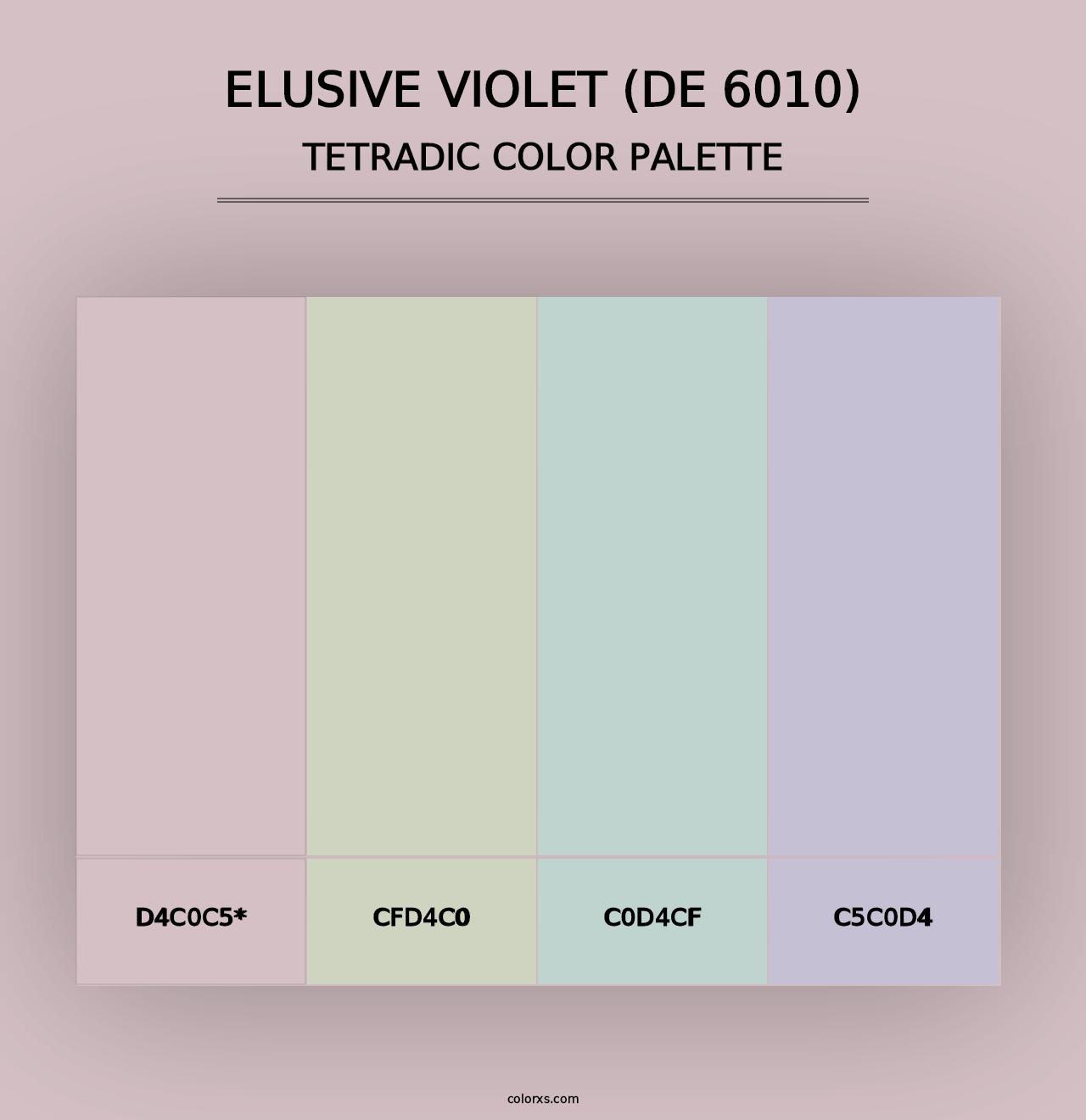 Elusive Violet (DE 6010) - Tetradic Color Palette