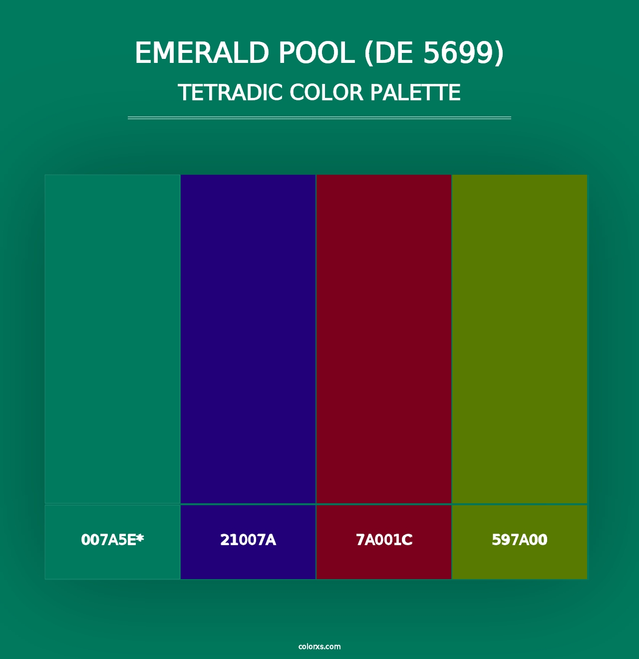 Emerald Pool (DE 5699) - Tetradic Color Palette