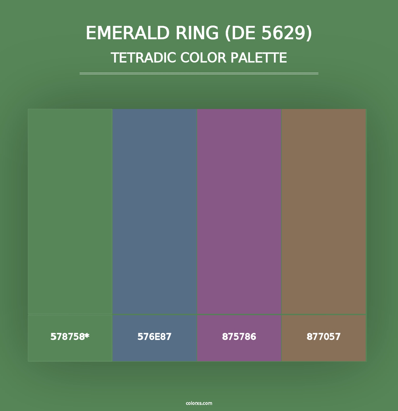 Emerald Ring (DE 5629) - Tetradic Color Palette